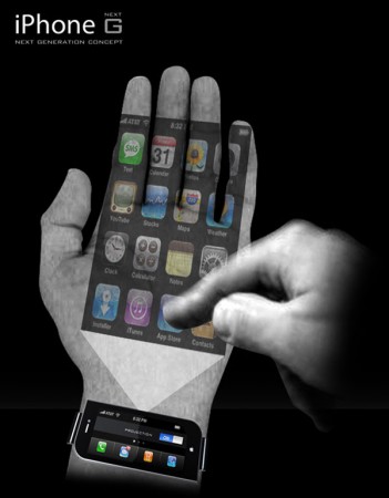 The palm of your hand as an iPhone