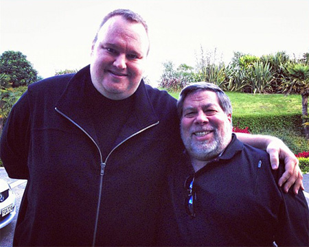 Steve Wozniak met Kim DotCom
