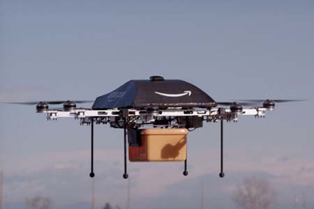 Amazon imagines to disintegrate its delivery drones in flight in case of risk