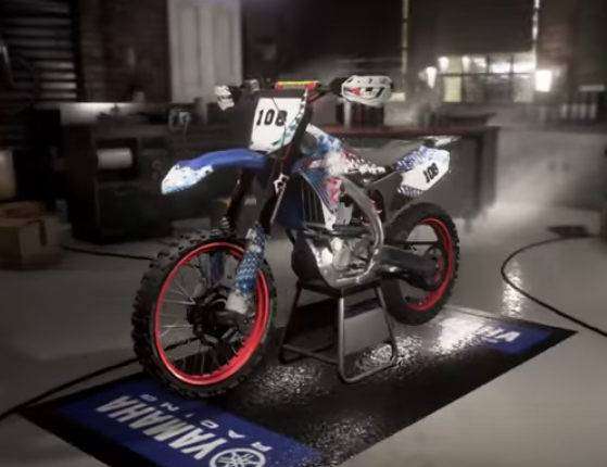 a video to show the possibilities of personalization in the motocross game