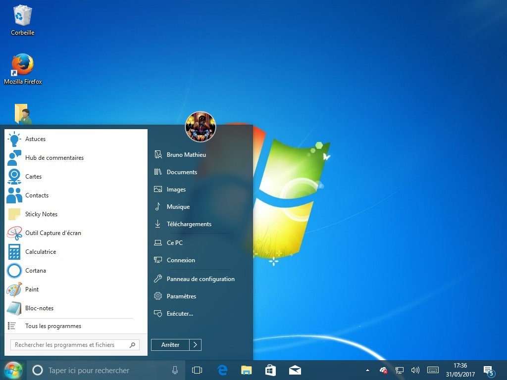 Image 4: Windows 10: how to give it the look and functions of Windows 7?