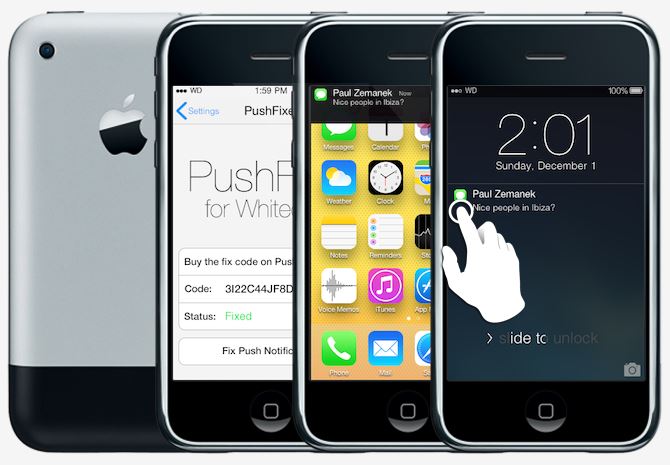 whited00r 7 push notifications - Whited00r 7: install iOS 7 on iPhone 3G and iPod Touch 2G