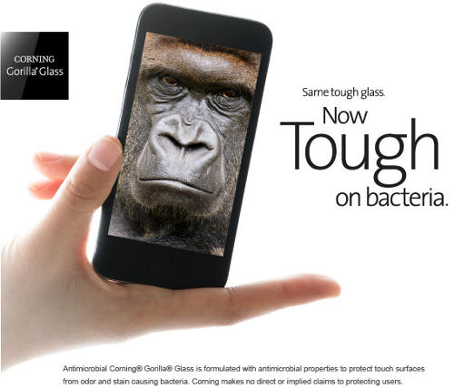 Gorilla Glass antimicrobien - CES 2014 : un Gorilla Glass antibactérien pour l