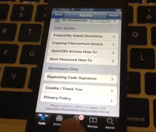 iphone 5 ios 6.1.4 jailbreak - Jailbreak iOS 6.1.4: a video of Cydia on an iPhone 5