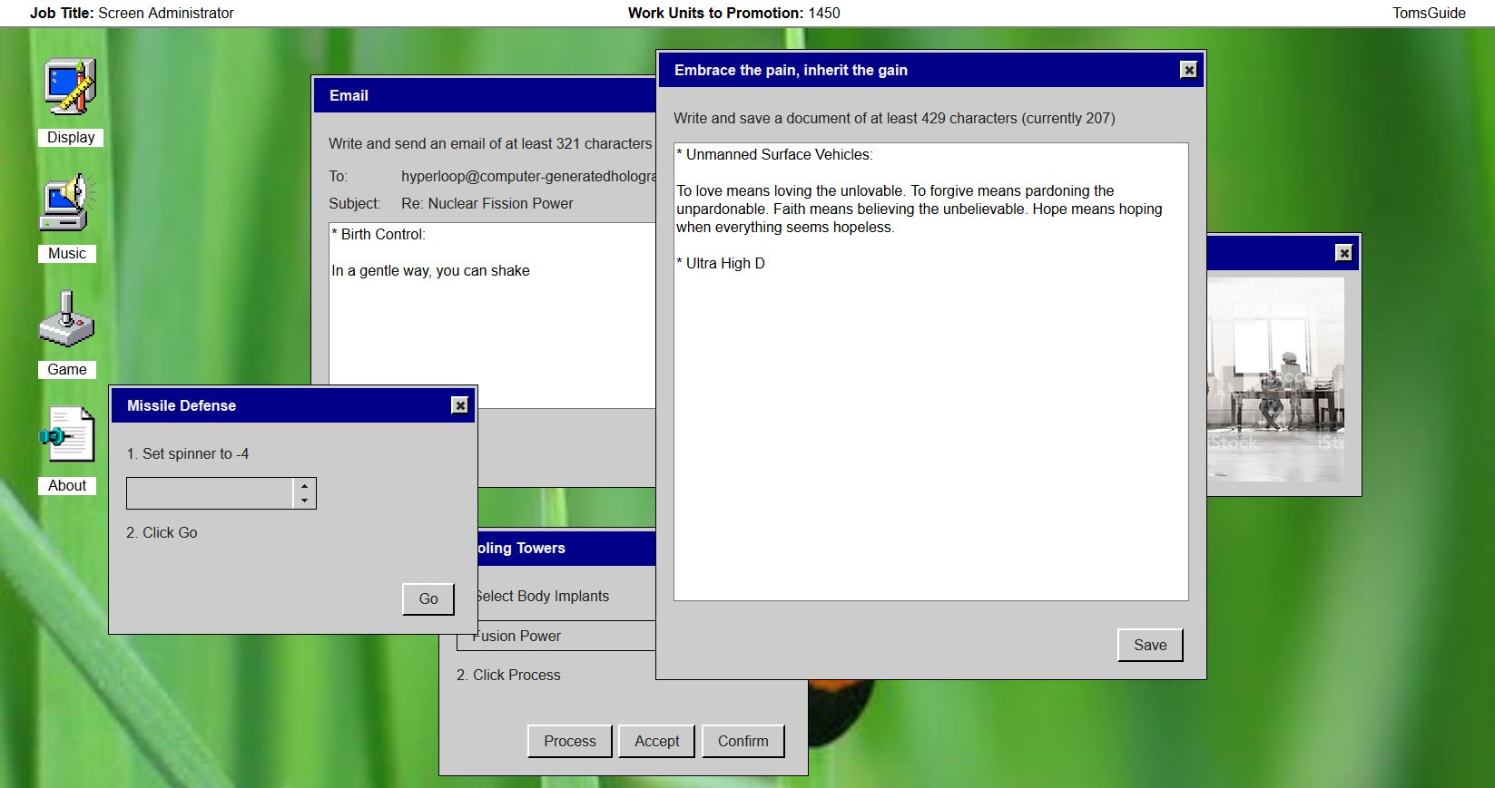 This Windows 95 emulator makes you work while playing (or vice versa)