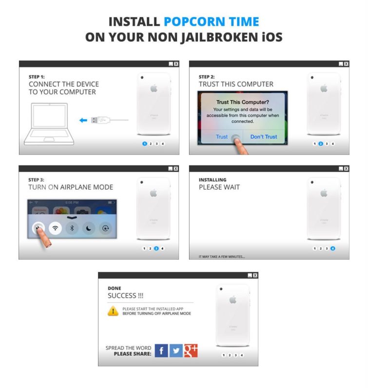 Image 2: iPhone / iPad: PopCorn Time returns to iOS without jailbreak