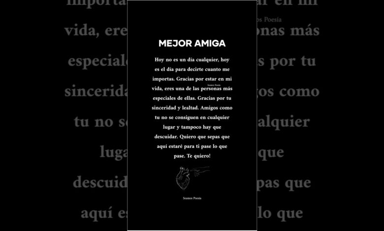 Poemas para tu mejor amiga: 7 versos que la emocionarán 1 poemas para tu mejor amiga